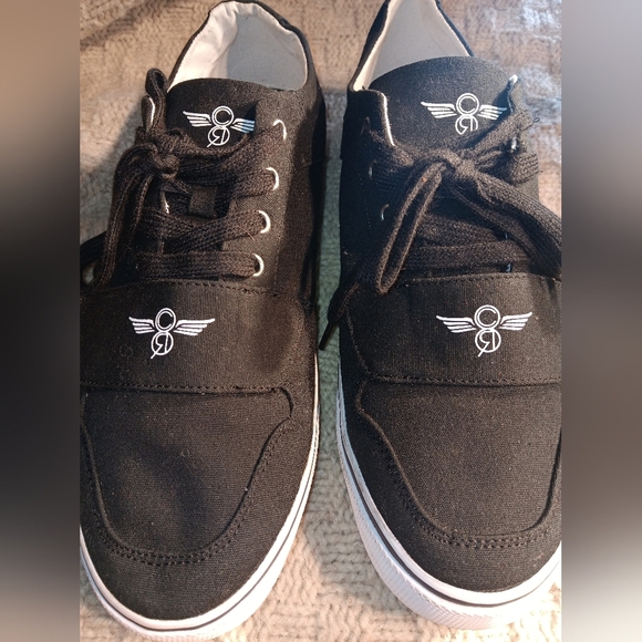 Black Sneakers with Winged Logo - Picture 2 of 7